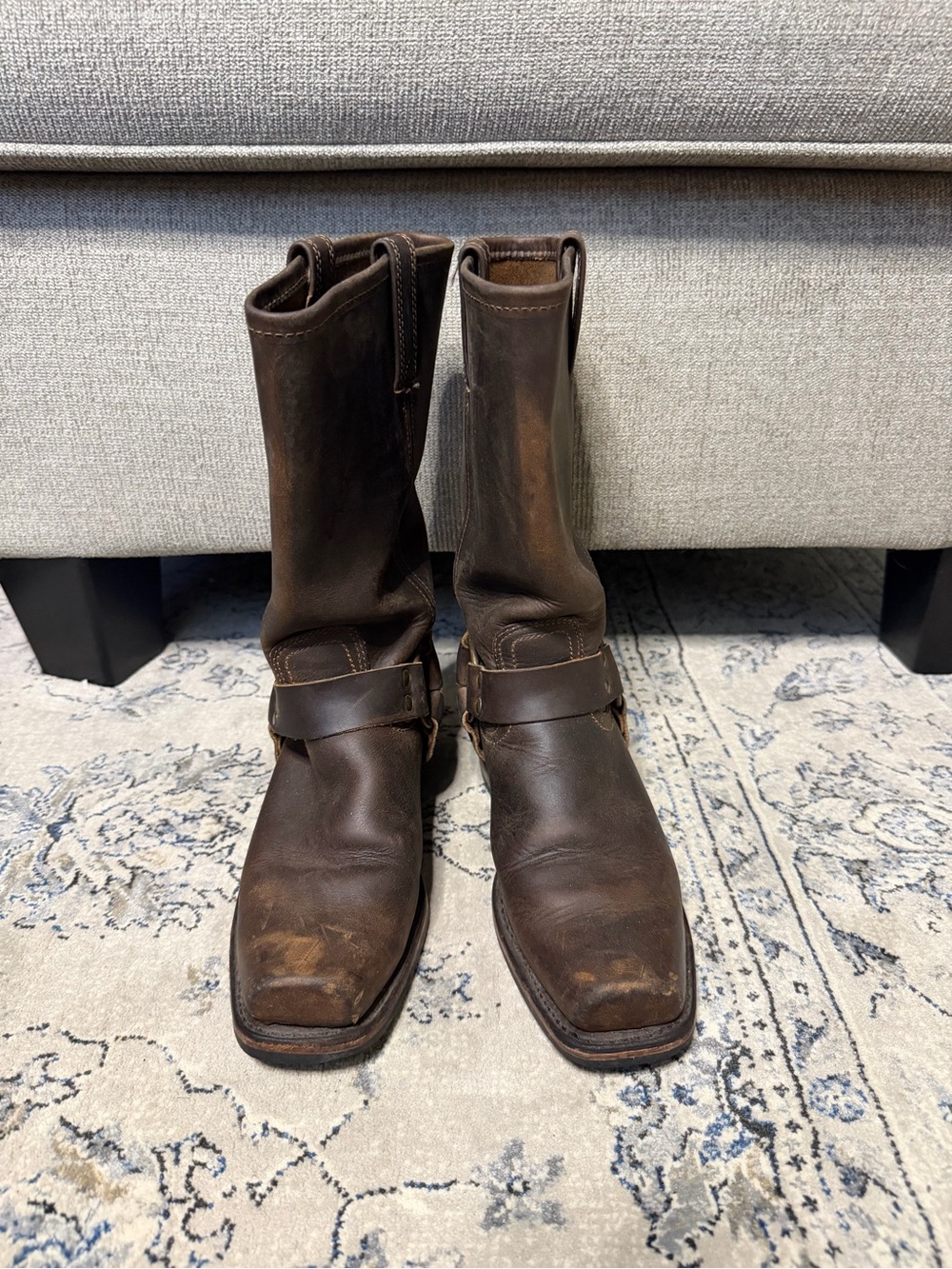 FRYE Harness 12R Boots in Smoke Brown - Picture 5 of 10